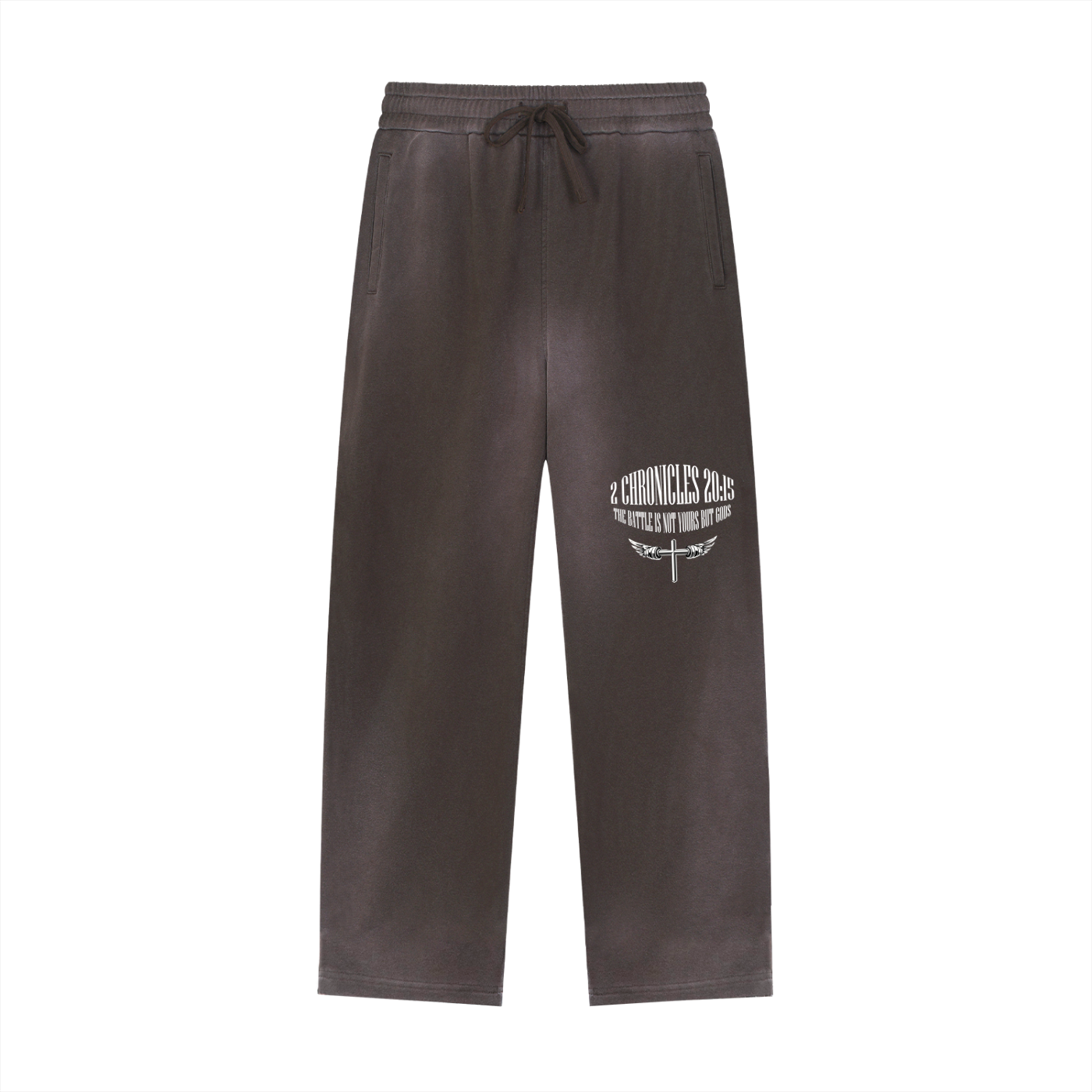 MENS Sun Fade Raw Edge Straight-Leg Sweatpants