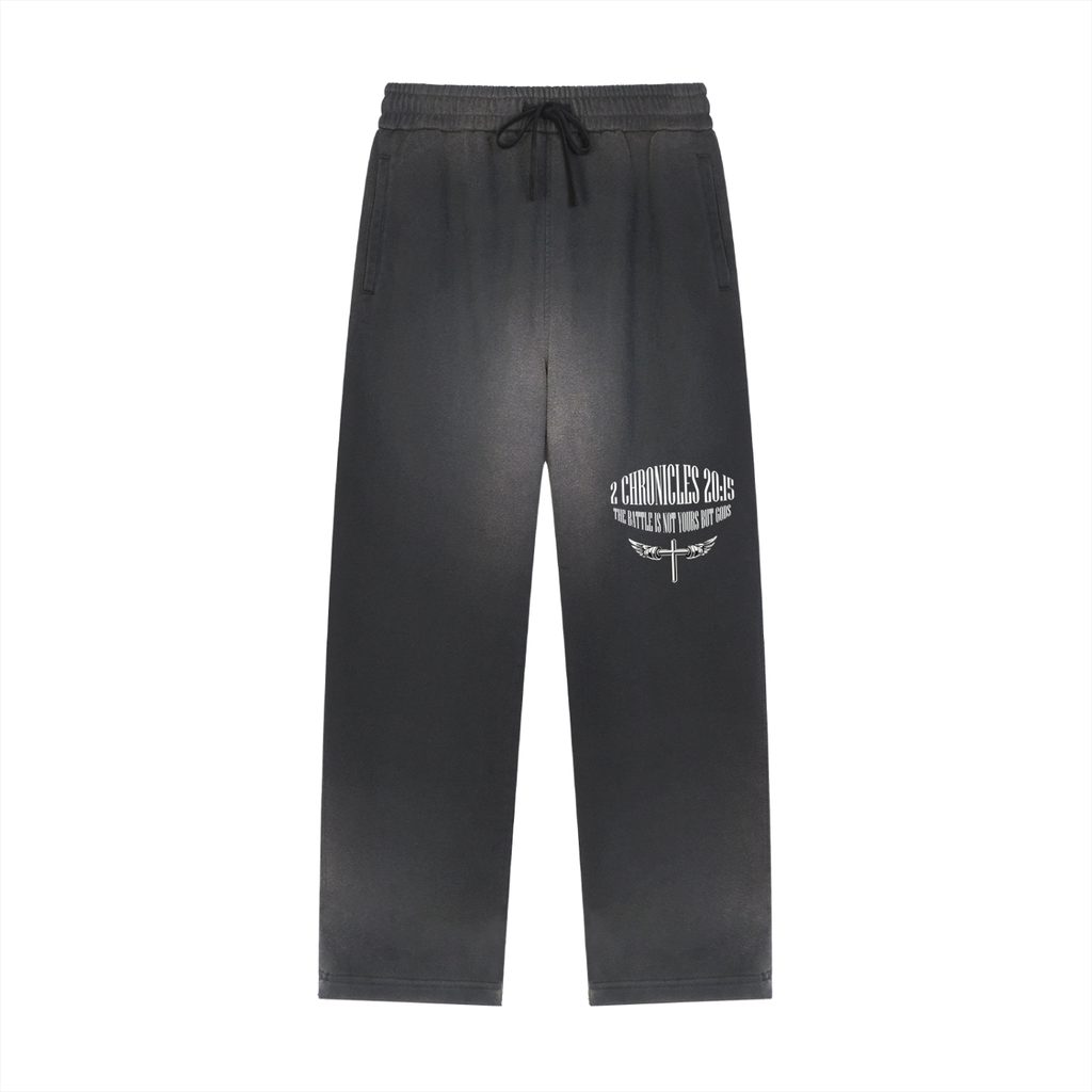 MENS Sun Fade Raw Edge Straight-Leg Sweatpants