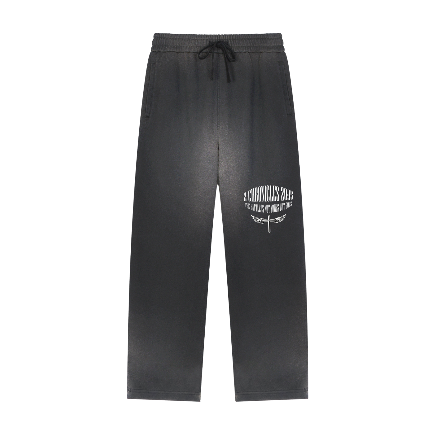 MENS Sun Fade Raw Edge Straight-Leg Sweatpants